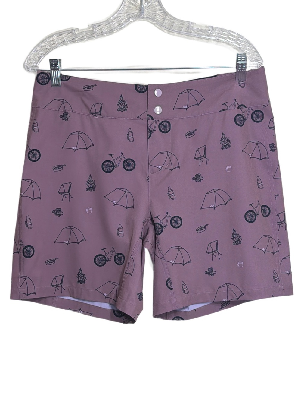 Wild Rye Ruby Mountain Bike Shorts in Camp Mauve Print - Picture 2 of 9